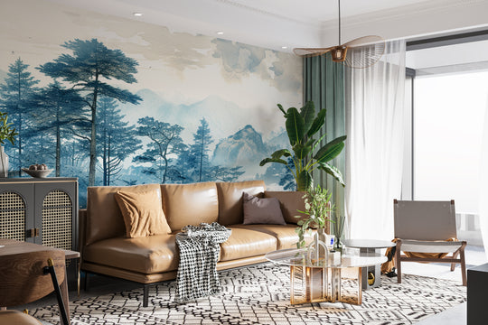 Horizon bleu à la montagne