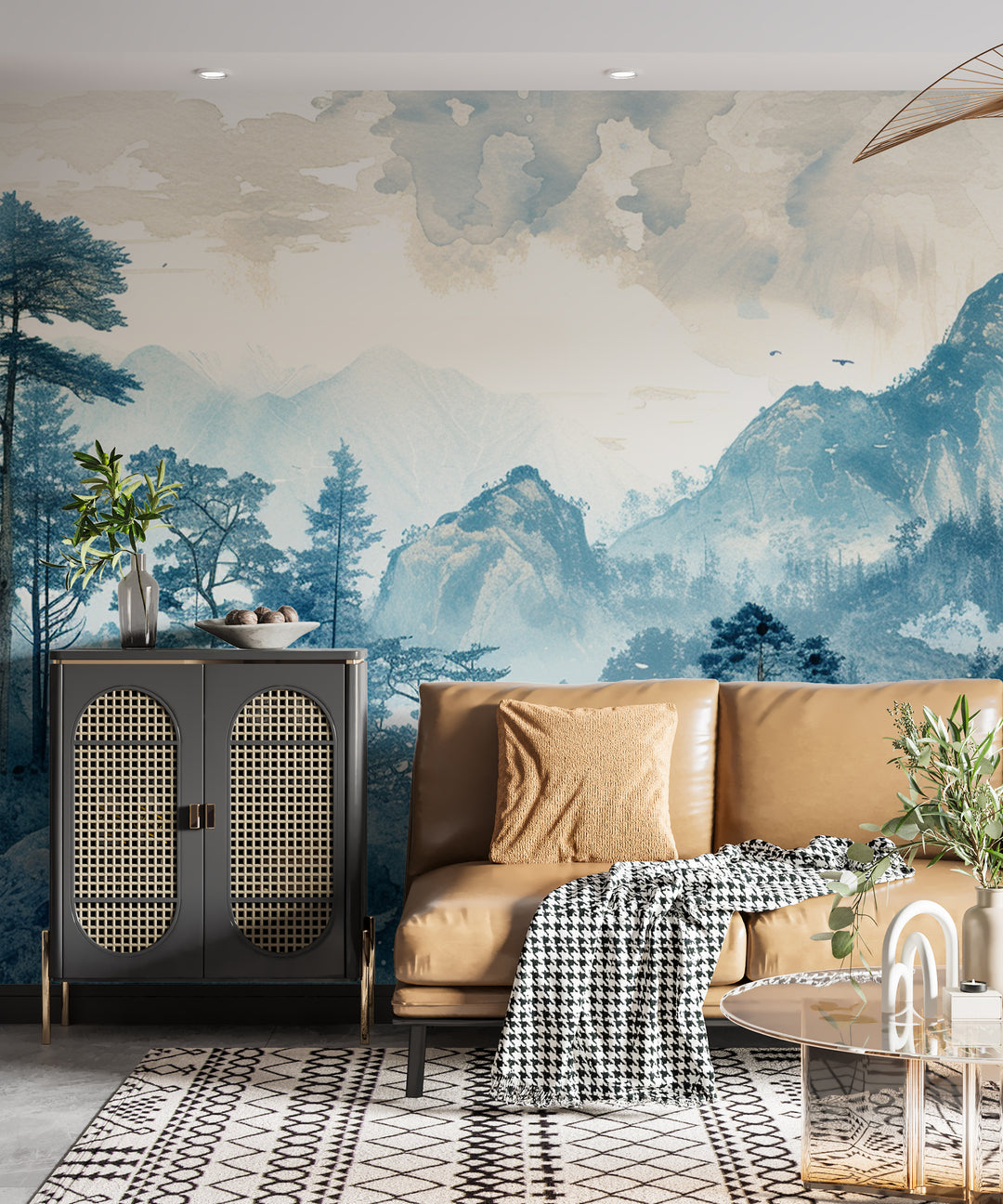 Horizon bleu à la montagne