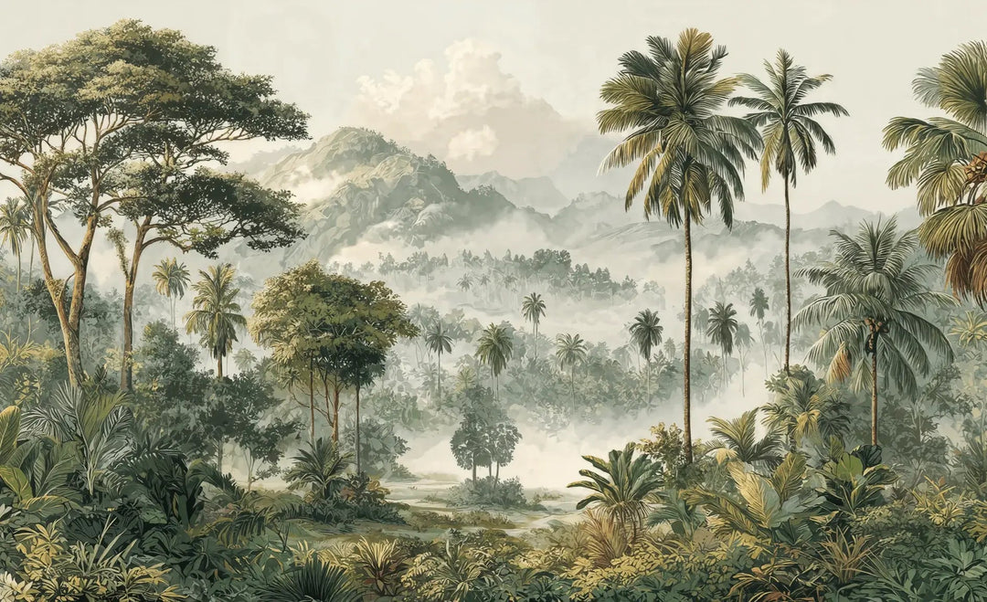 Immersion en pleine nature – Papier peint jungle luxuriante - Illulart: Papier peint panoramique