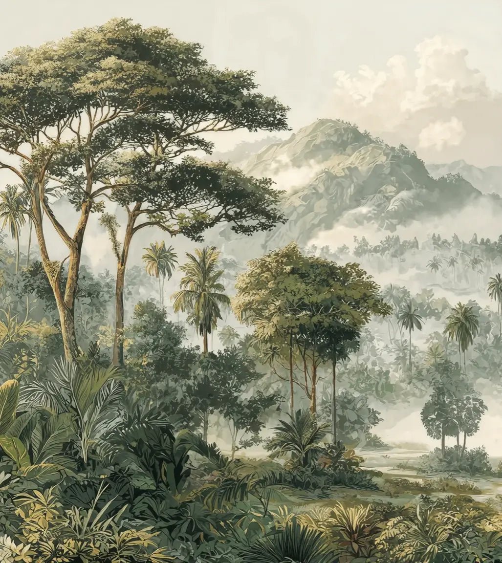 Immersion en pleine nature – Papier peint jungle luxuriante - Illulart: Papier peint panoramique