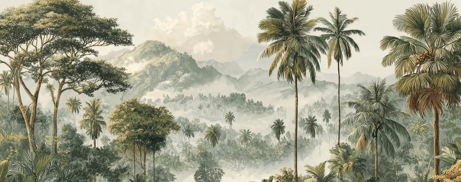 Immersion en pleine nature – Papier peint jungle luxuriante - Illulart: Papier peint panoramique
