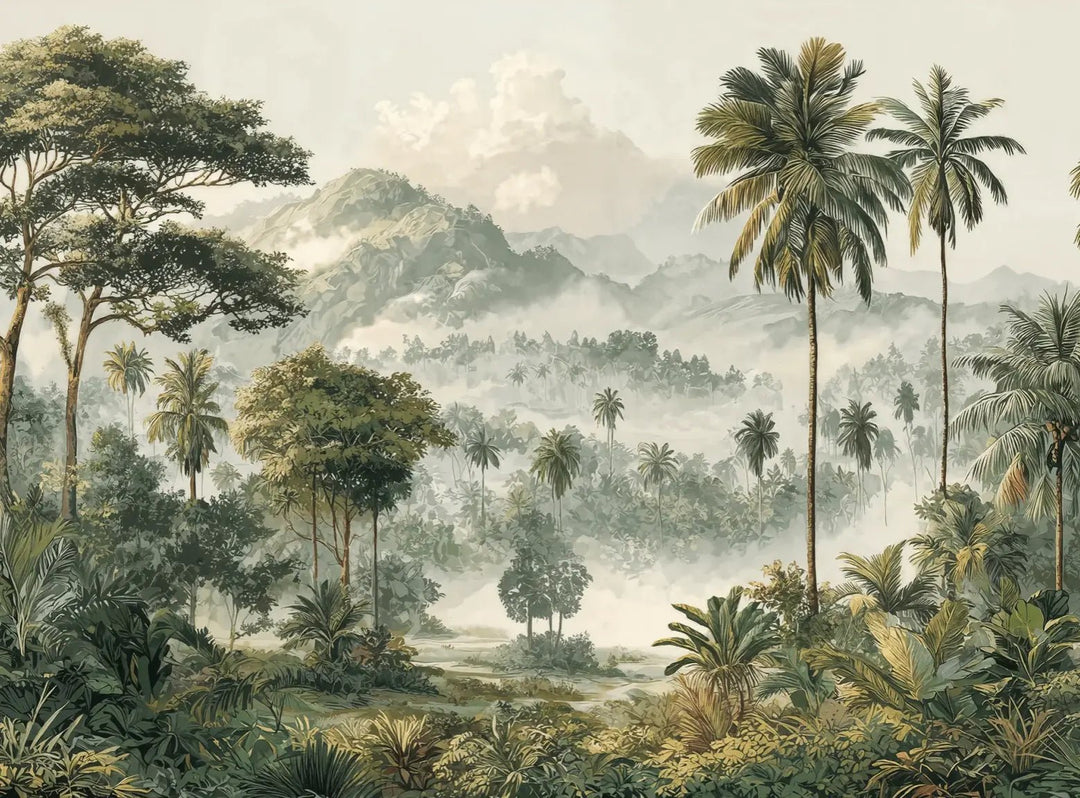 Immersion en pleine nature – Papier peint jungle luxuriante - Illulart: Papier peint panoramique