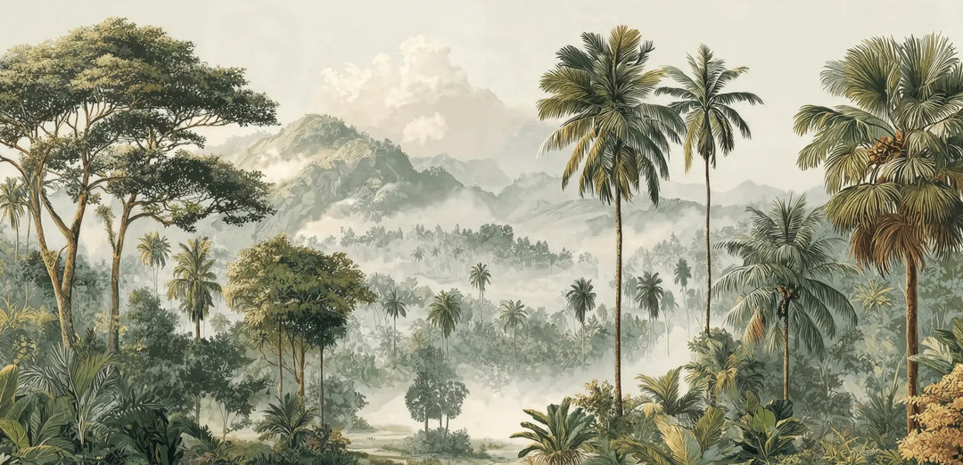 Immersion en pleine nature – Papier peint jungle luxuriante - Illulart: Papier peint panoramique