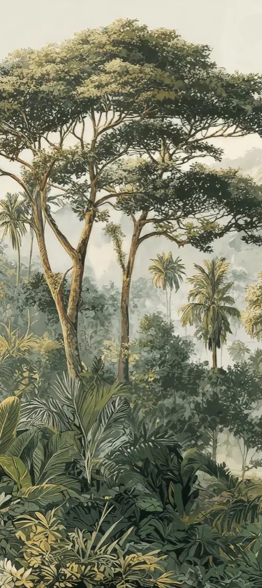 Immersion en pleine nature – Papier peint jungle luxuriante - Illulart: Papier peint panoramique