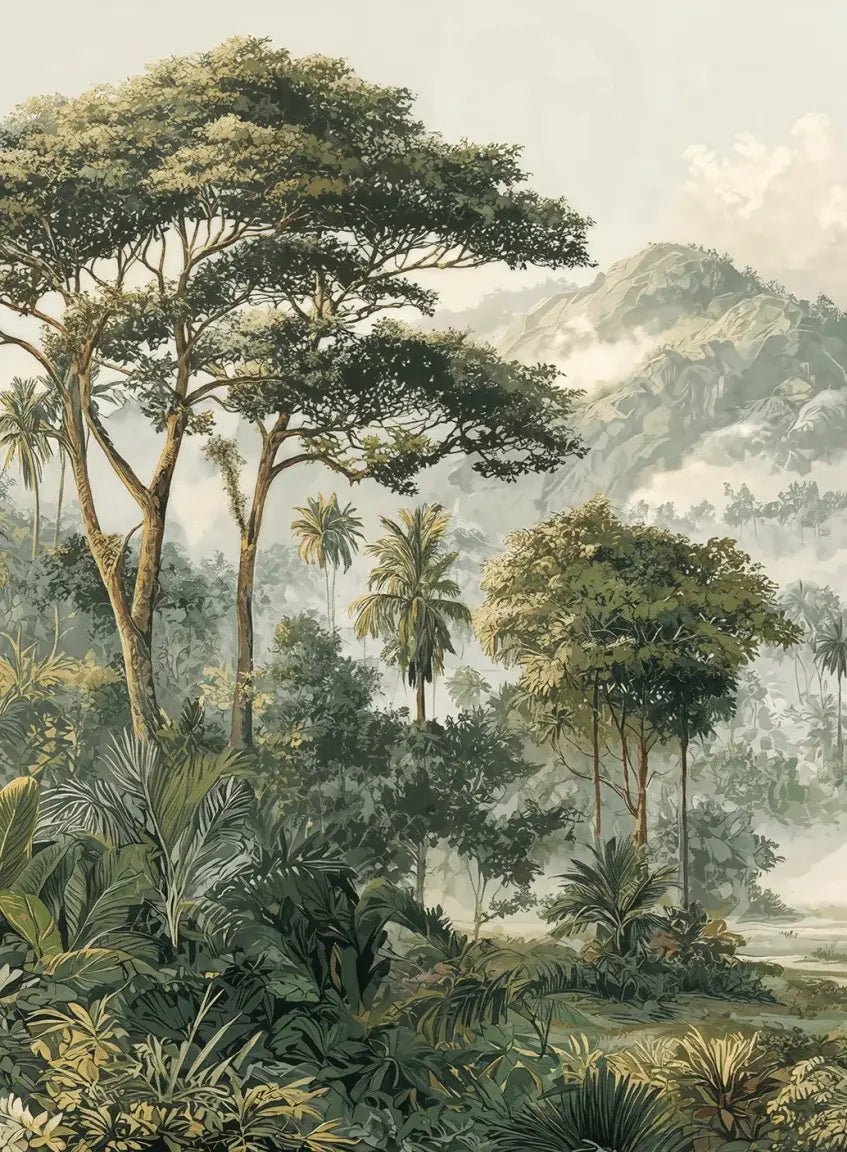 Immersion en pleine nature – Papier peint jungle luxuriante - Illulart: Papier peint panoramique