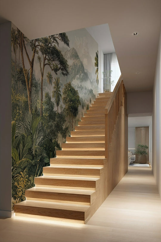 Immersion en pleine nature – Papier peint jungle luxuriante - Illulart: Papier peint panoramique