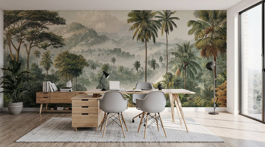 Immersion en pleine nature – Papier peint jungle luxuriante - Illulart: Papier peint panoramique