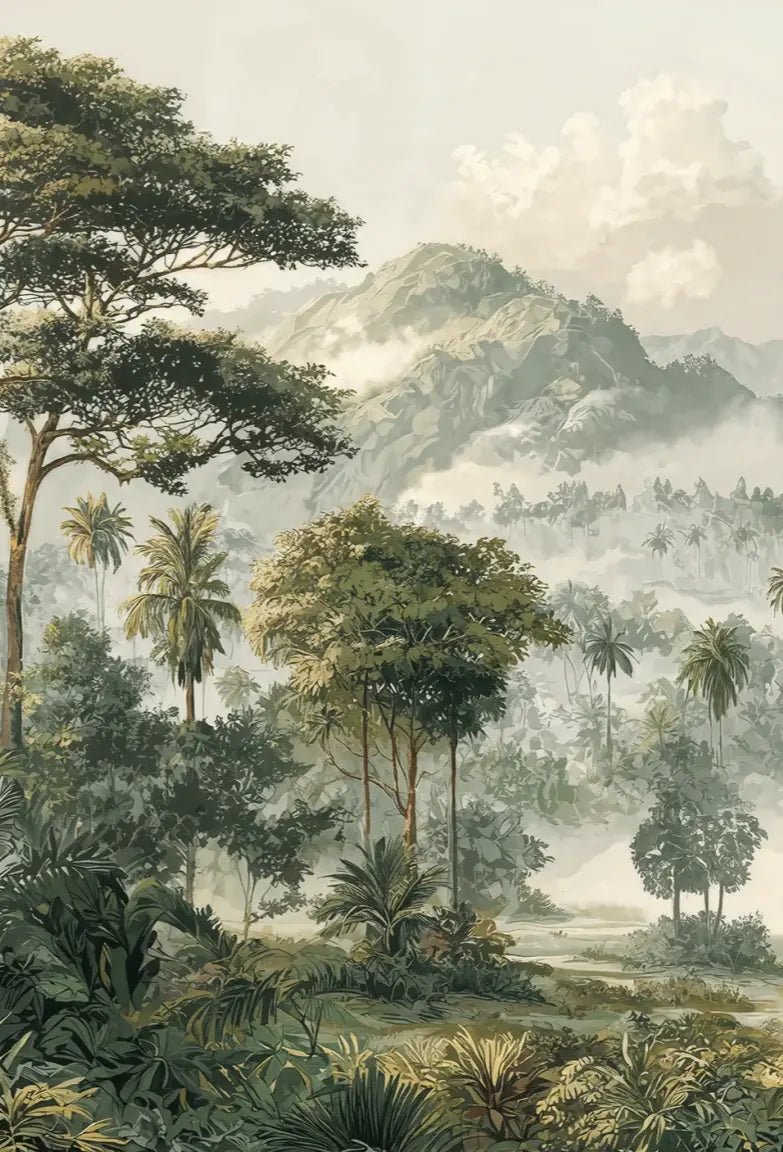 Immersion en pleine nature – Papier peint jungle luxuriante - Illulart: Papier peint panoramique