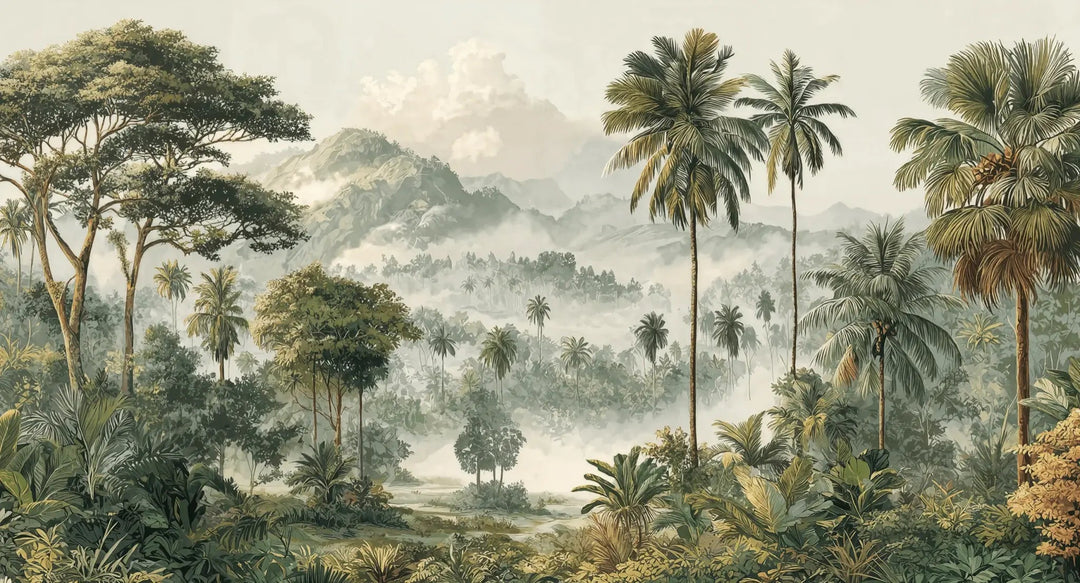 Immersion en pleine nature – Papier peint jungle luxuriante - Illulart: Papier peint panoramique