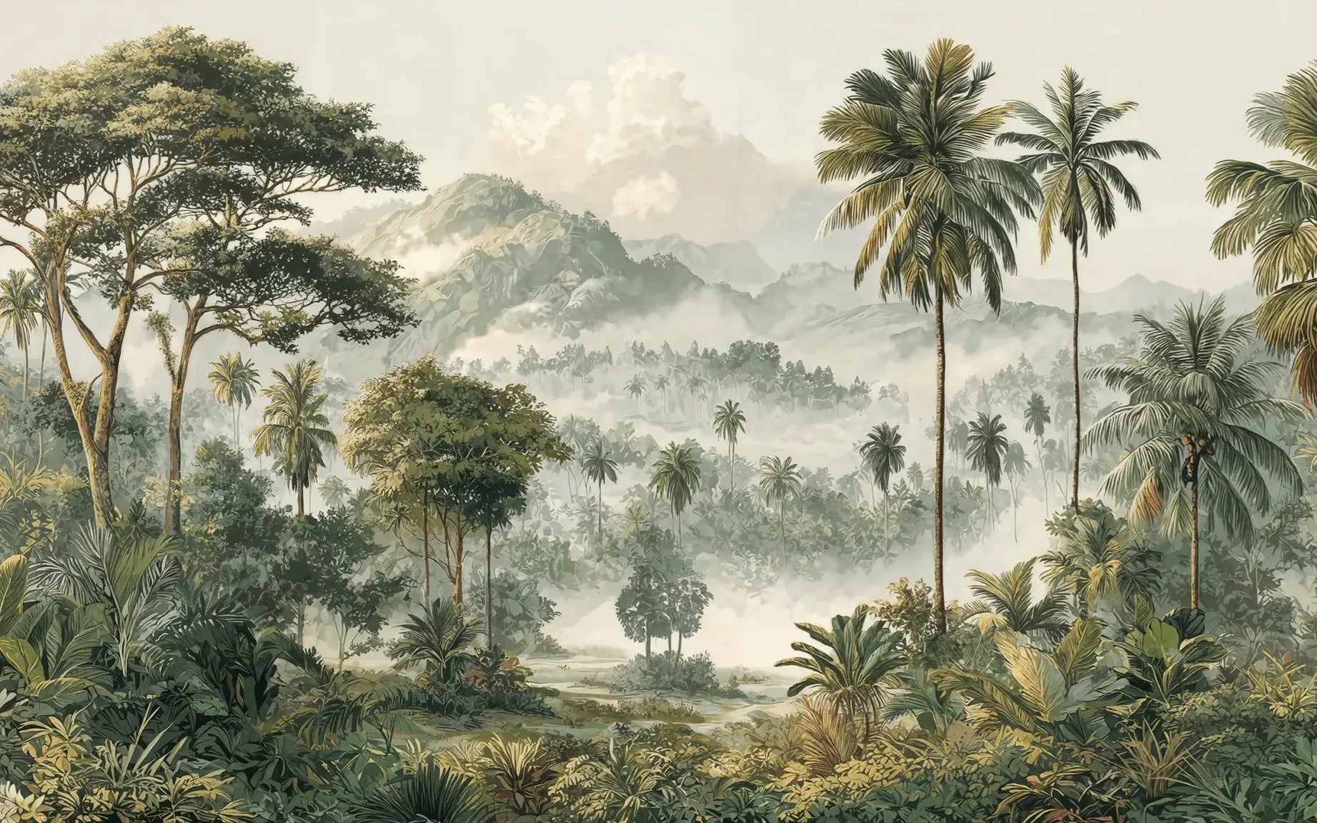 Immersion en pleine nature – Papier peint jungle luxuriante