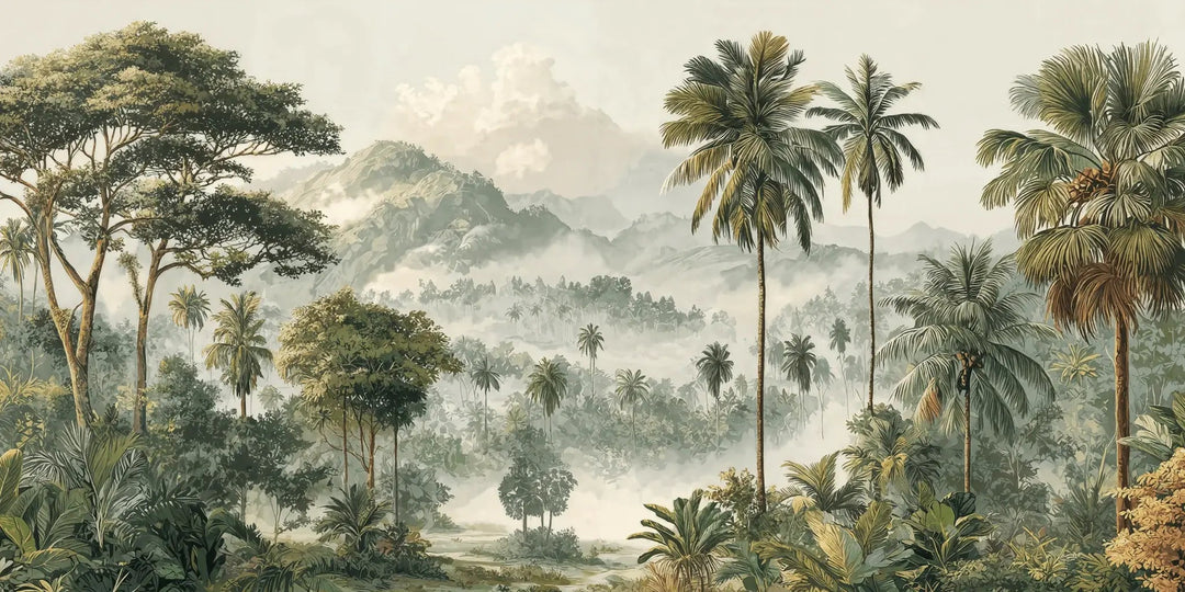 Immersion en pleine nature – Papier peint jungle luxuriante - Illulart: Papier peint panoramique