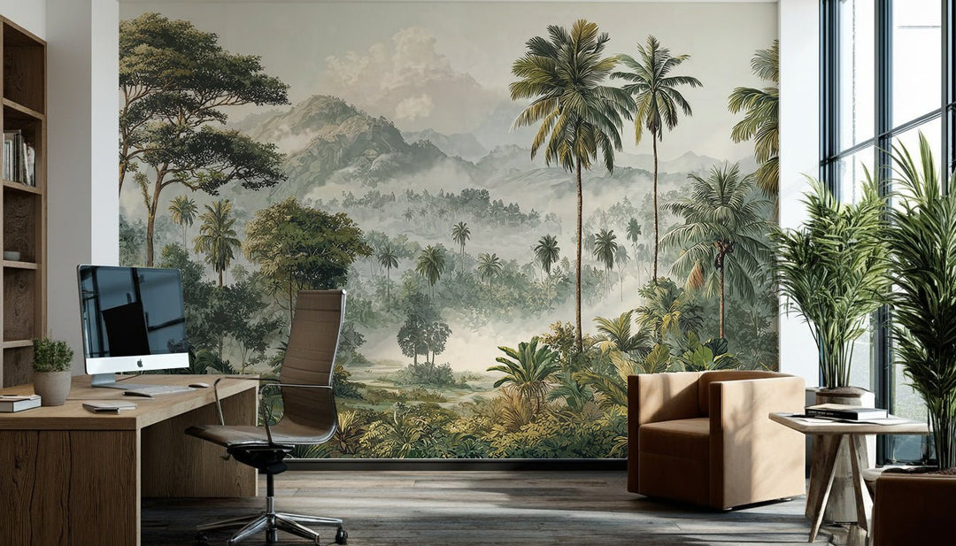 Immersion en pleine nature – Papier peint jungle luxuriante - Illulart: Papier peint panoramique