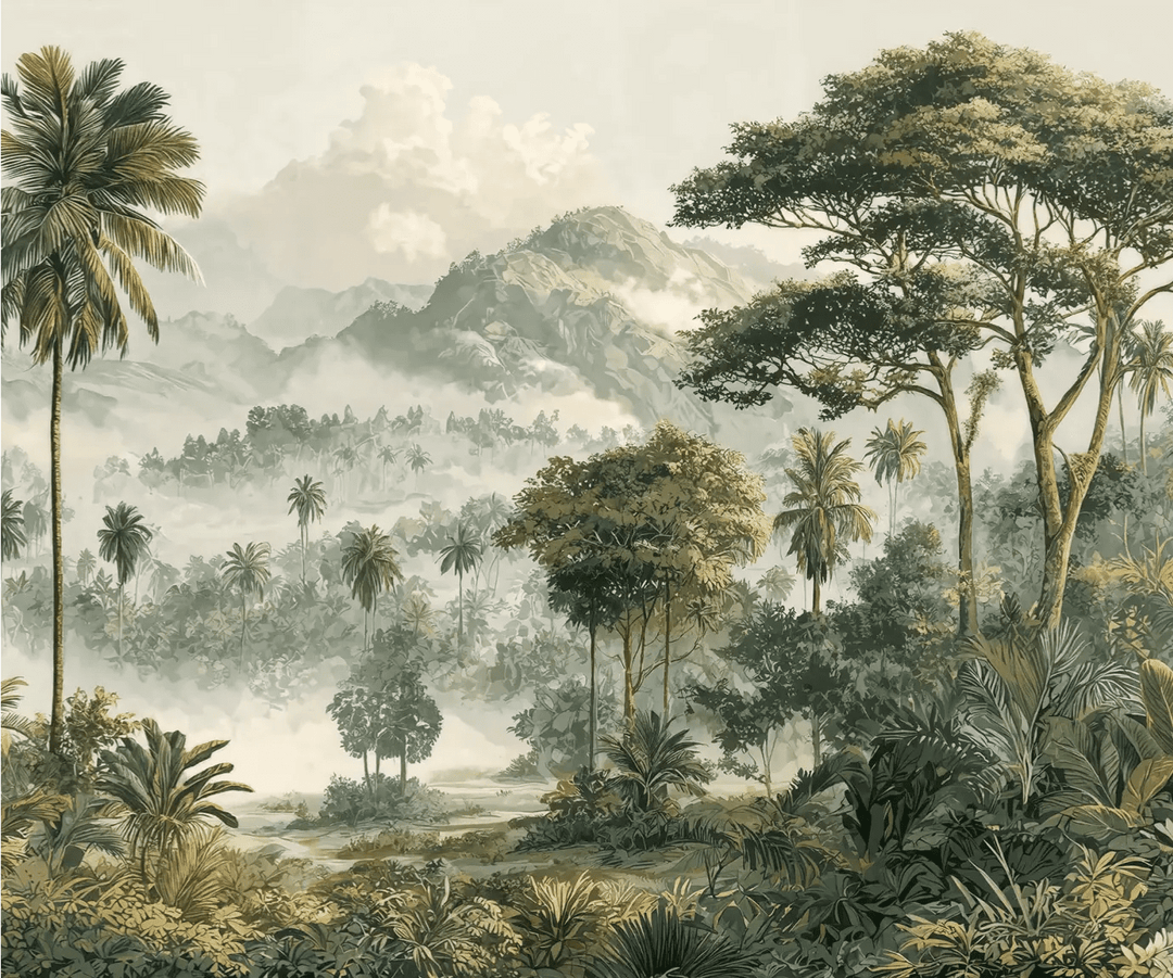 Immersion en pleine nature – Papier peint jungle luxuriante - Illulart: Papier peint panoramique