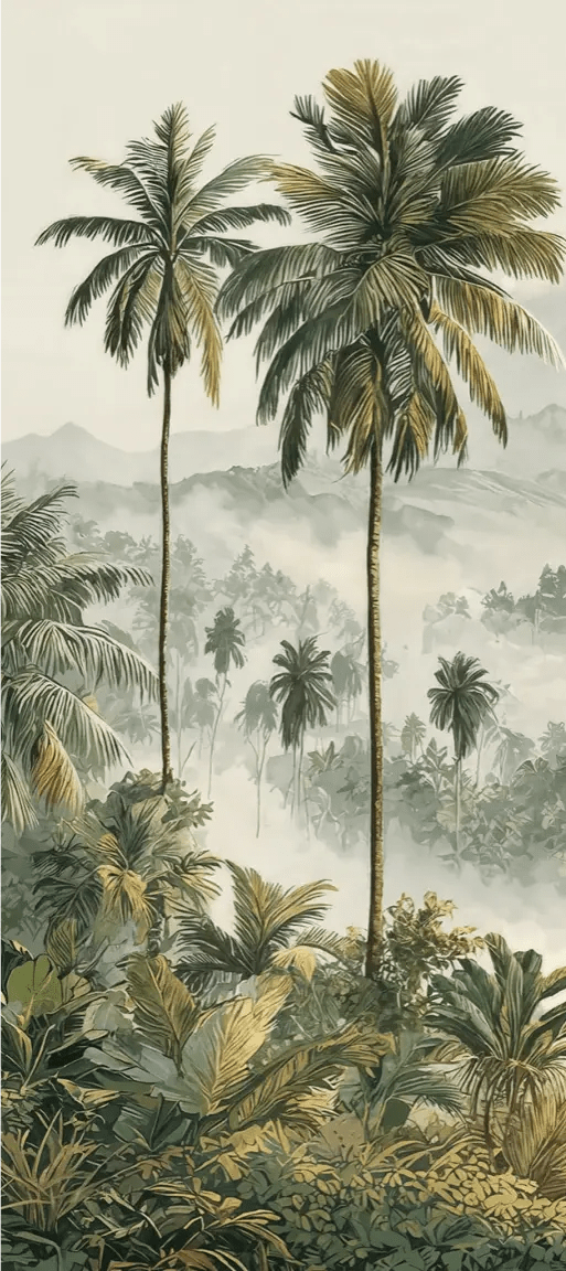 Immersion en pleine nature – Papier peint jungle luxuriante - Illulart: Papier peint panoramique