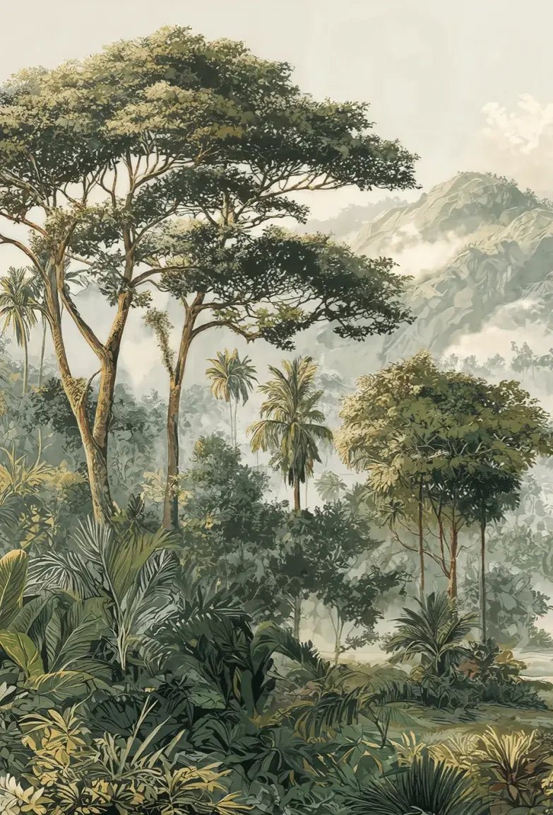 Immersion en pleine nature – Papier peint jungle luxuriante - Illulart: Papier peint panoramique