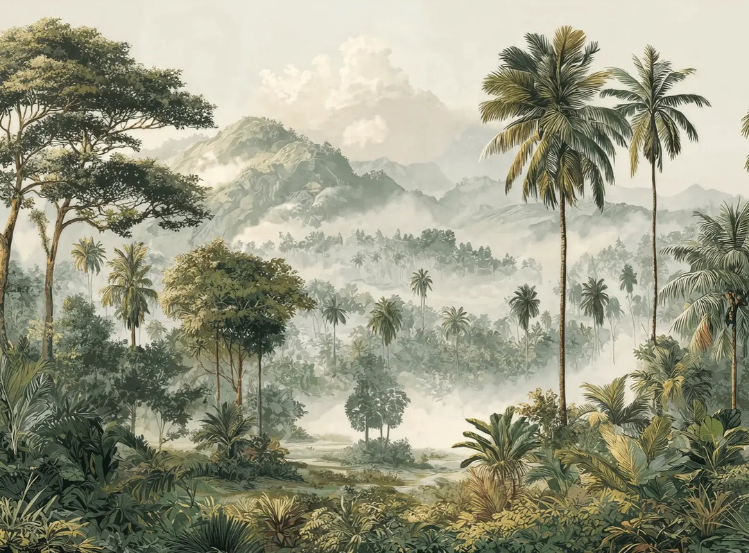 Immersion en pleine nature – Papier peint jungle luxuriante - Illulart: Papier peint panoramique