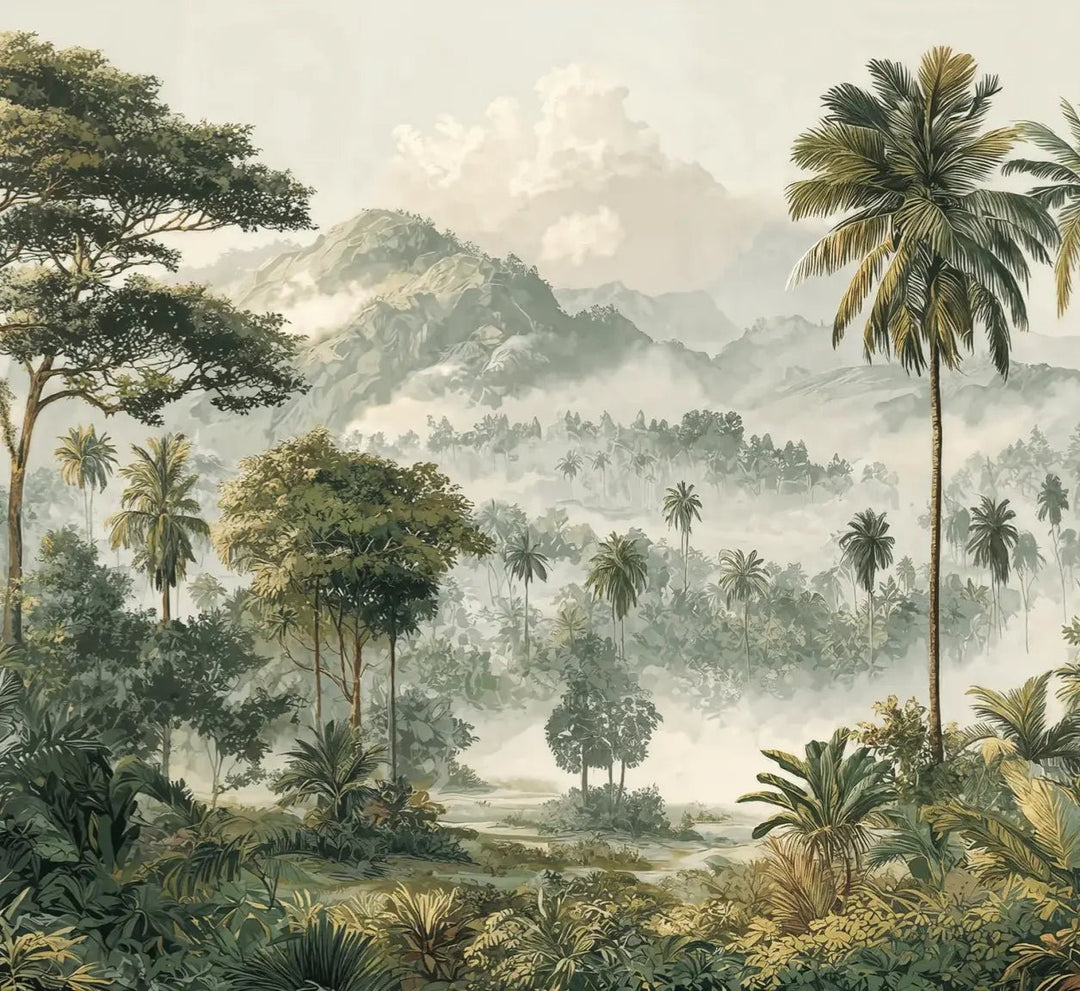 Immersion en pleine nature – Papier peint jungle luxuriante - Illulart: Papier peint panoramique