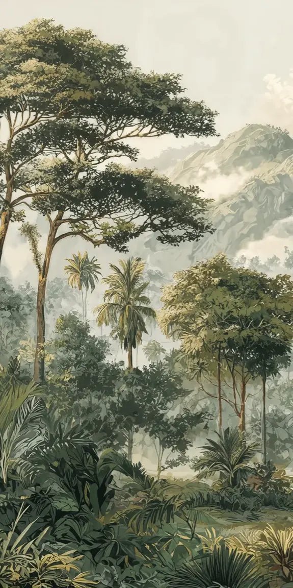 Immersion en pleine nature – Papier peint jungle luxuriante - Illulart: Papier peint panoramique