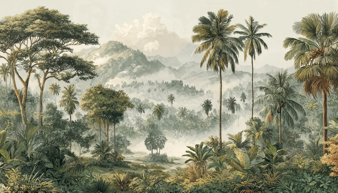 Immersion en pleine nature – Papier peint jungle luxuriante - Illulart: Papier peint panoramique