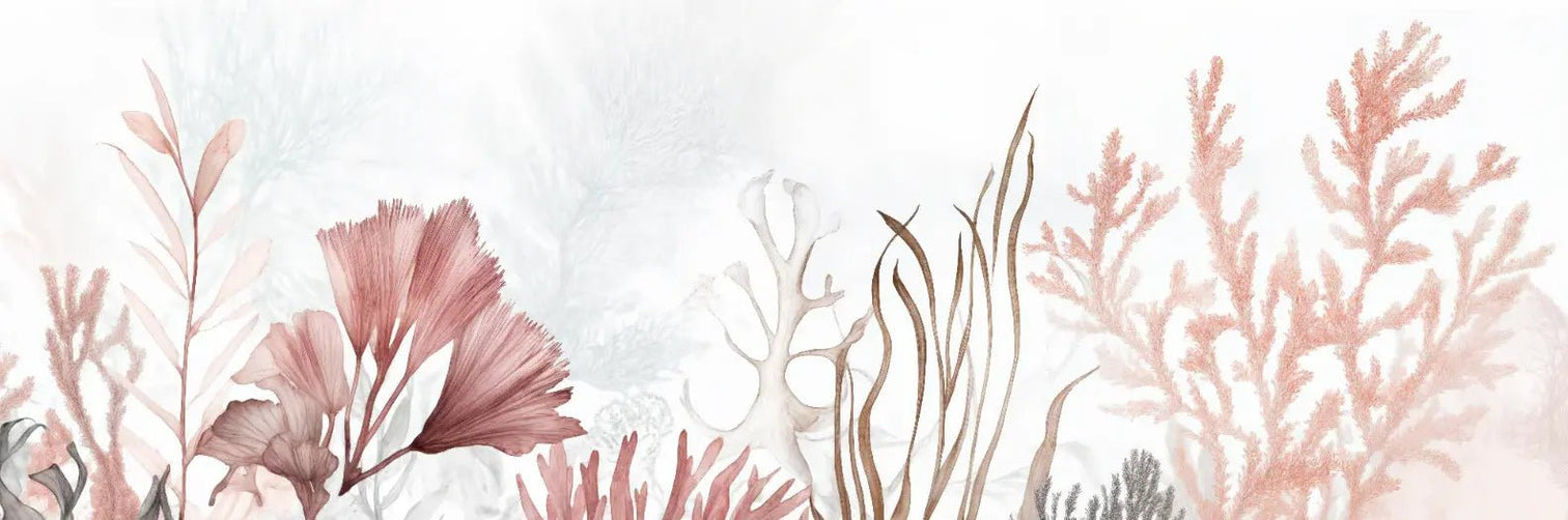 Jardin de corail – Papier peint végétal aquatique - Illulart: Papier peint panoramique
