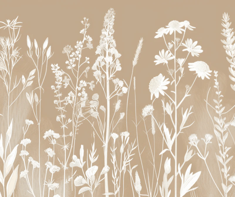 Jardin secret Terracotta - Illulart: Papier peint panoramique