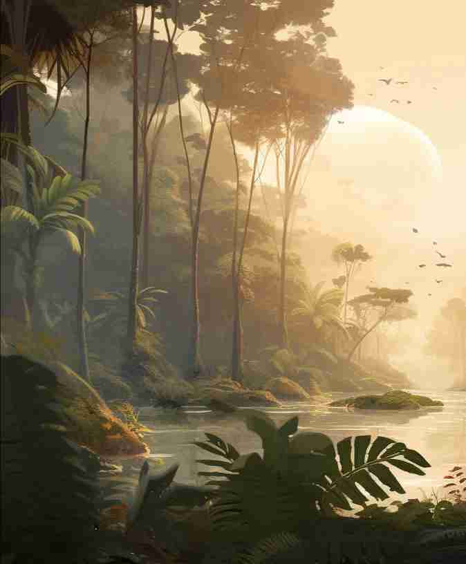 Jungle Mystique - Illulart: Papier peint panoramique