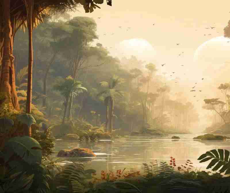 Jungle Mystique - Illulart: Papier peint panoramique