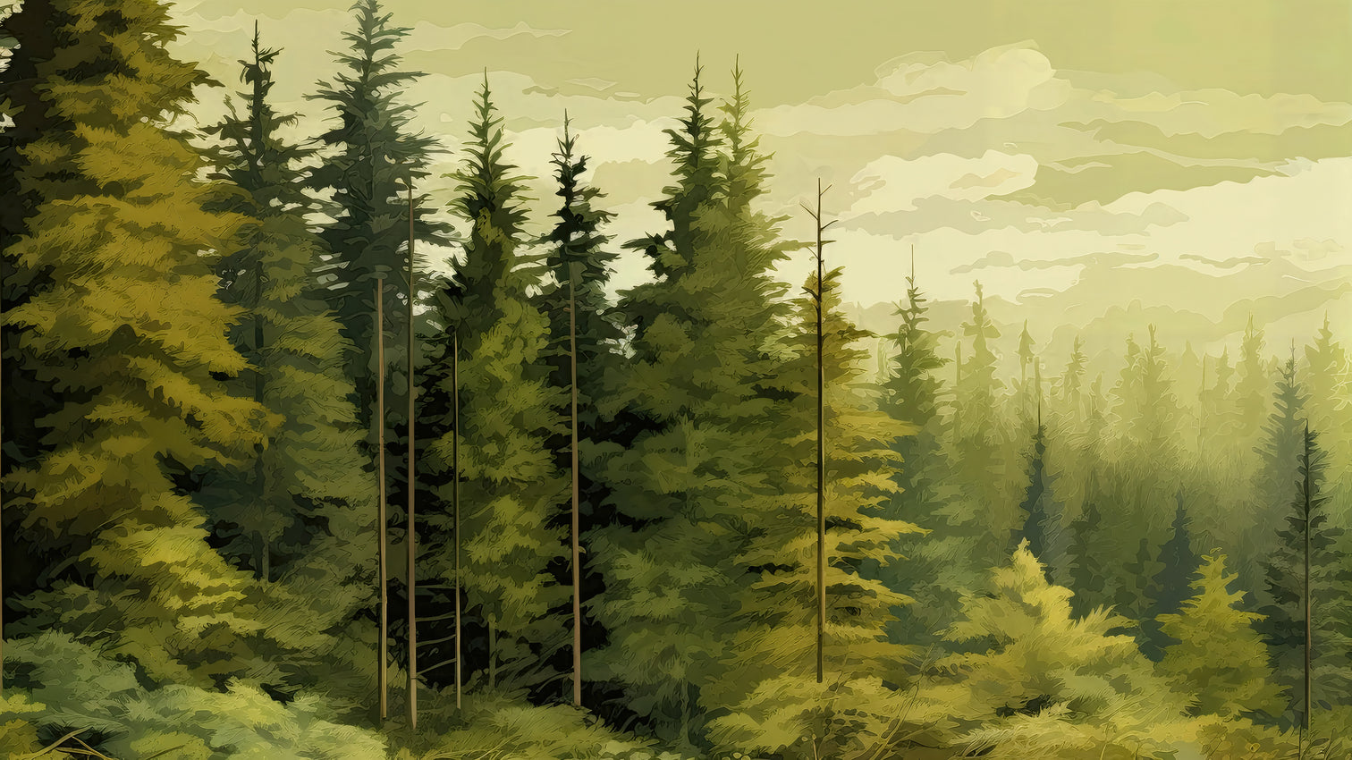 La forêt de sapins