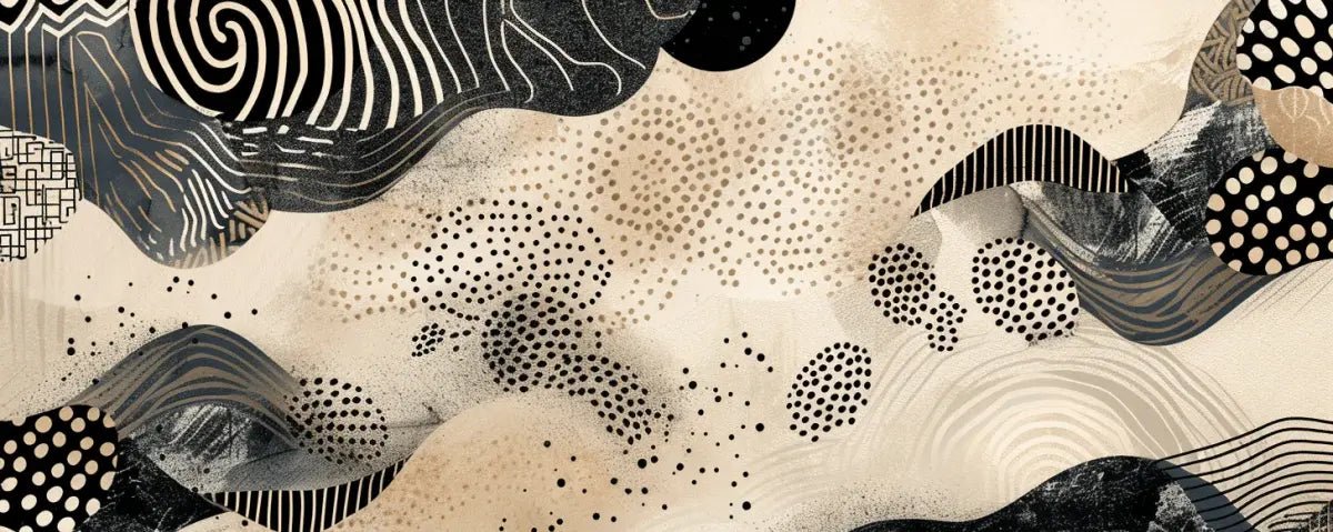 Labyrinthe de Sable - Abstraction Géométrique au Mur - Illulart: Papier peint panoramique