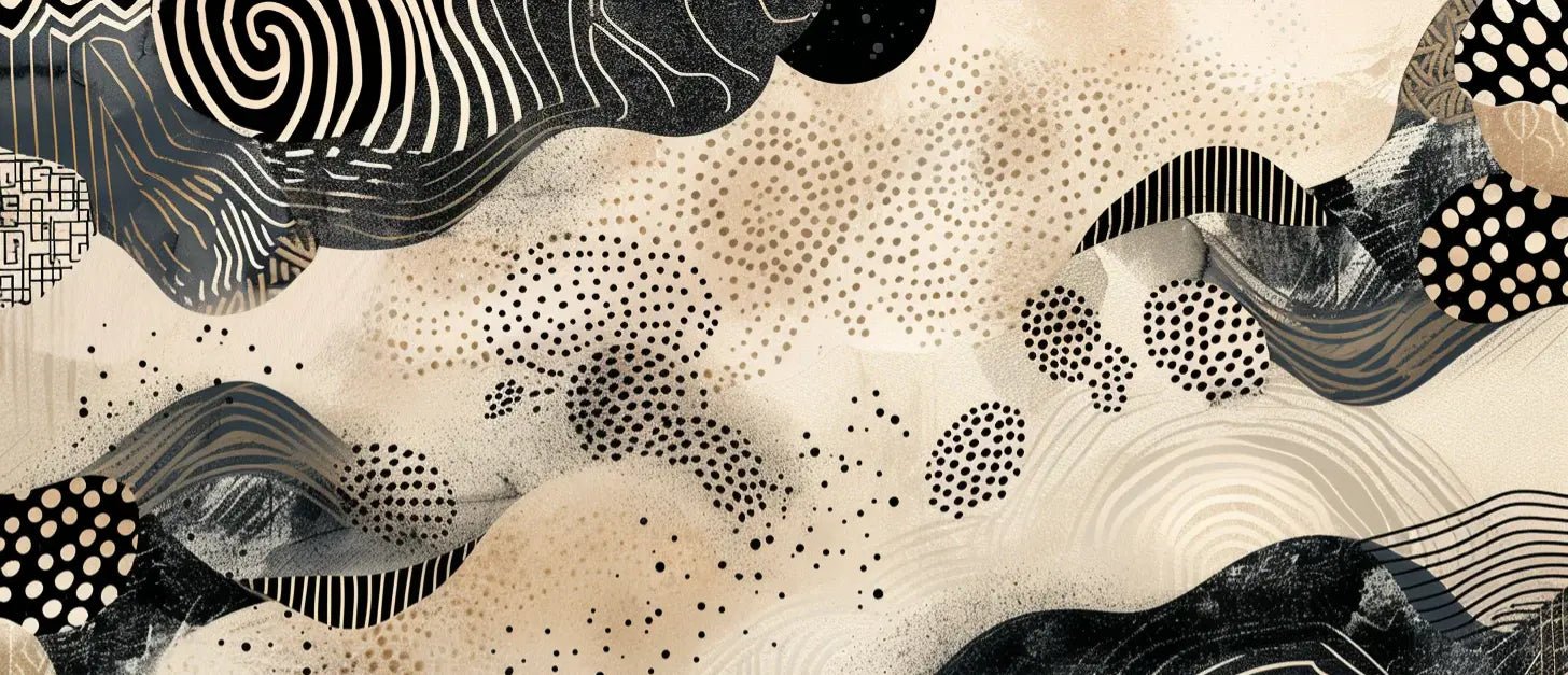 Labyrinthe de Sable - Abstraction Géométrique au Mur - Illulart: Papier peint panoramique