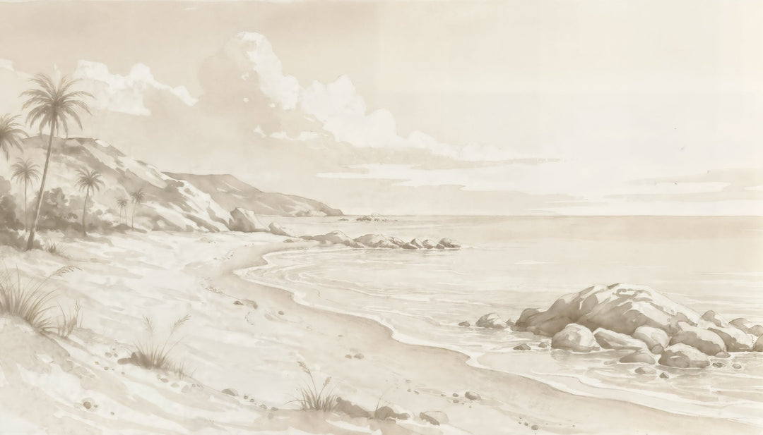 Lagune de sable - Illulart: Papier peint panoramique