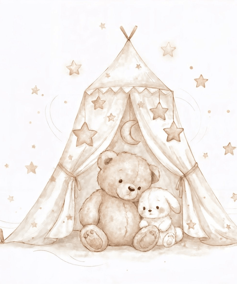 Le tipi de l'ourson - Illulart: Papier peint panoramique