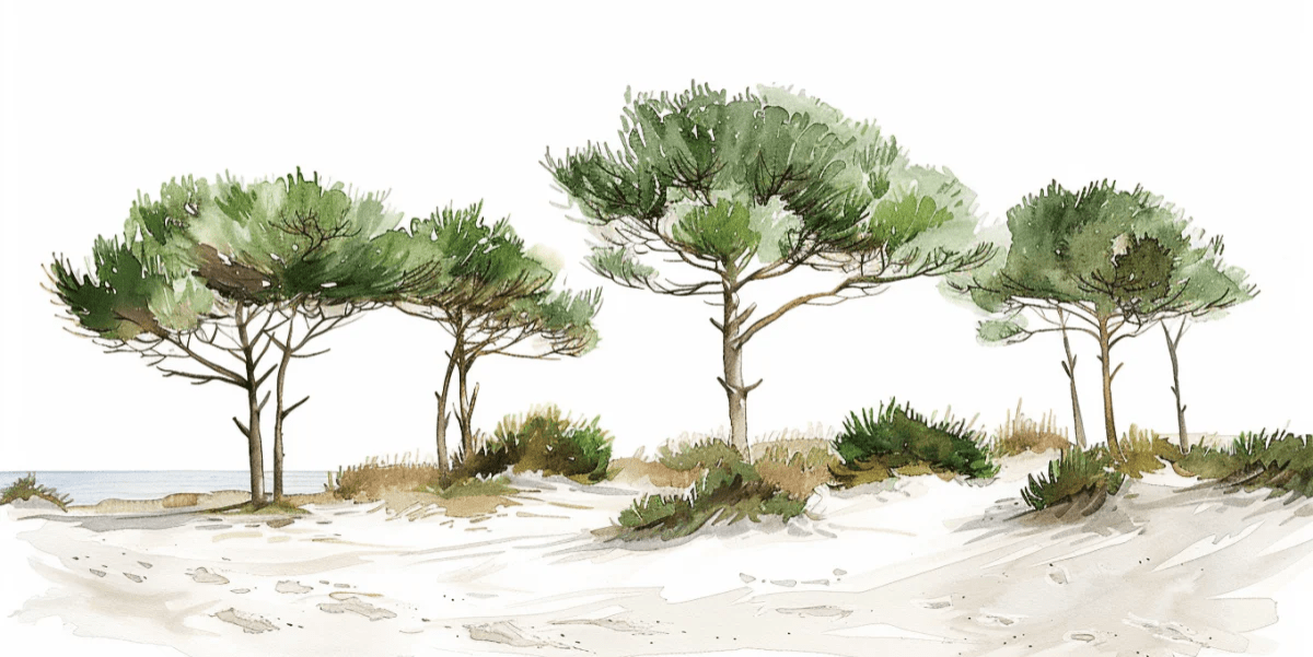 Les Pins de la Plage : Évasion Naturelle - Illulart: Papier peint panoramique