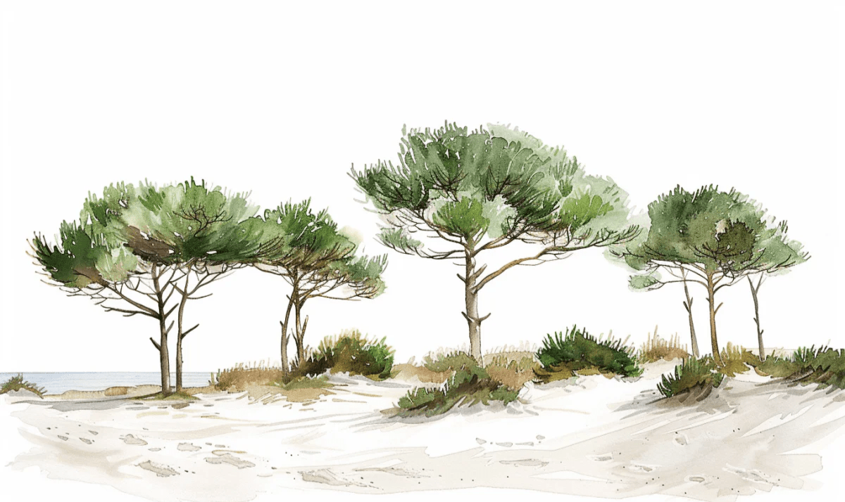 Les Pins de la Plage : Évasion Naturelle - Illulart: Papier peint panoramique