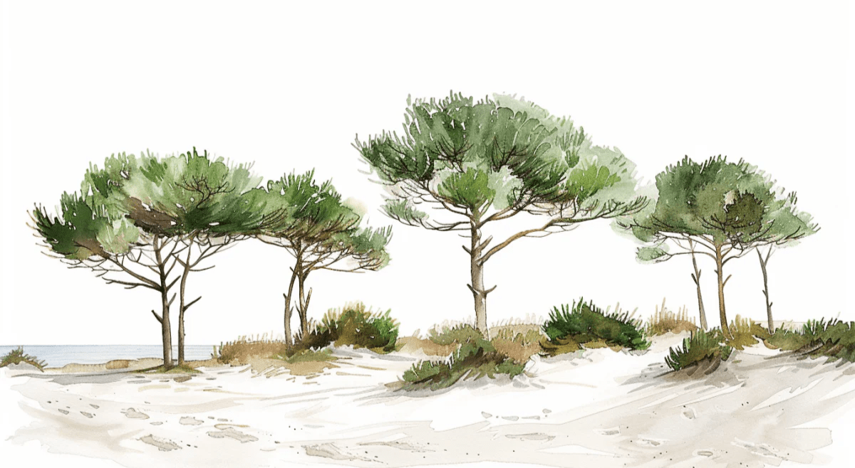 Les Pins de la Plage : Évasion Naturelle - Illulart: Papier peint panoramique