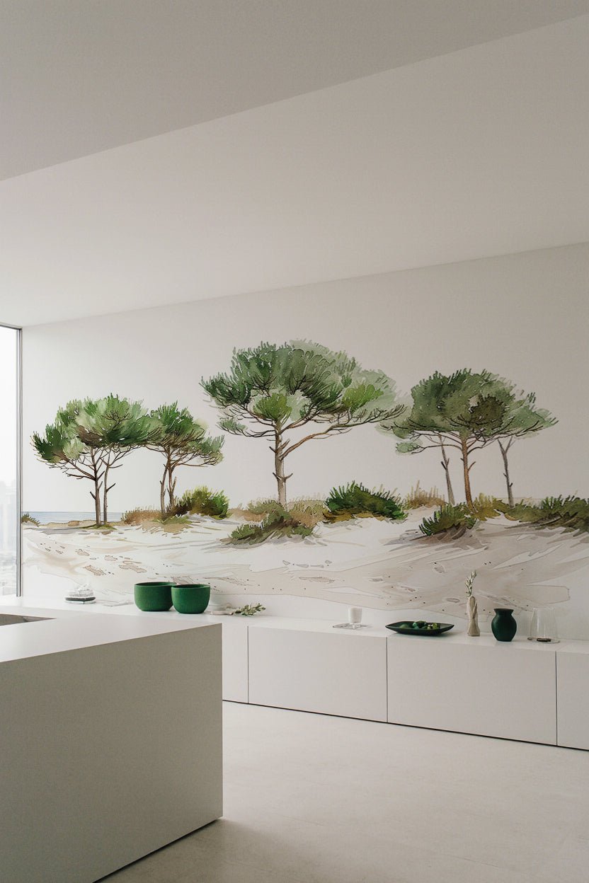 Les Pins de la Plage : Évasion Naturelle - Illulart: Papier peint panoramique