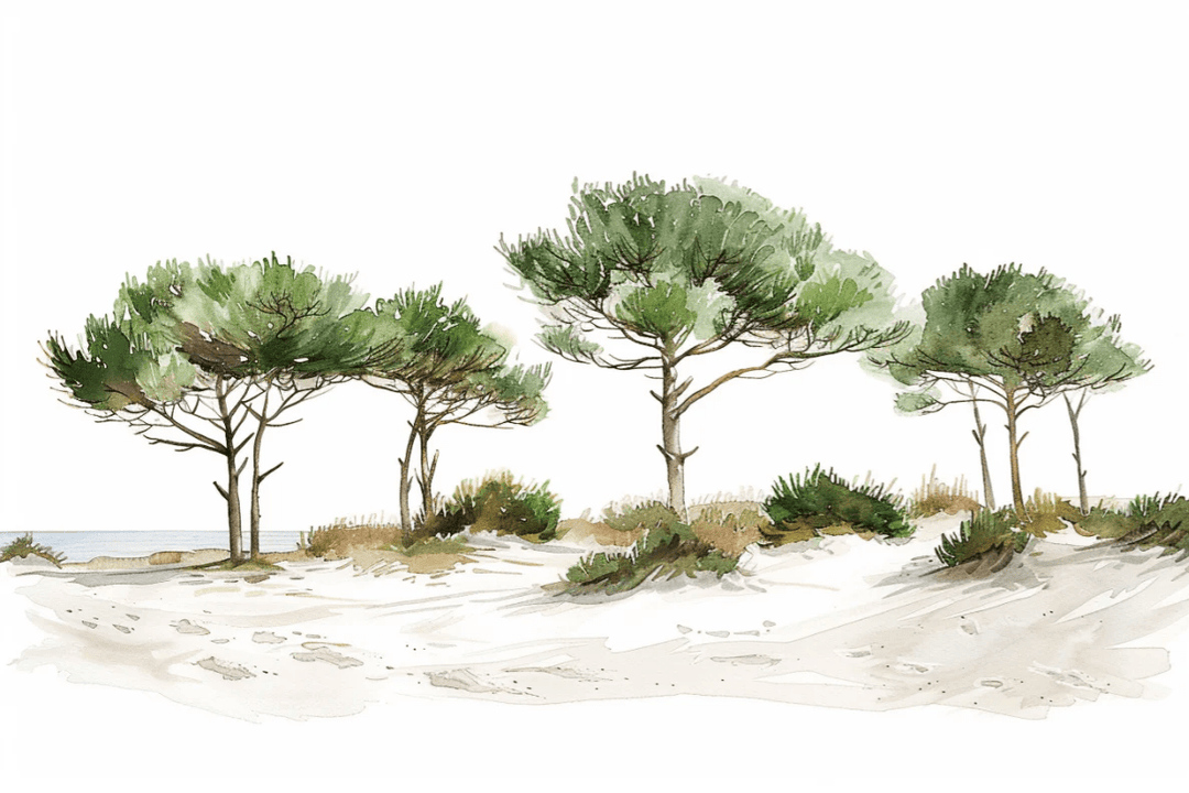 Les Pins de la Plage : Évasion Naturelle - Illulart: Papier peint panoramique