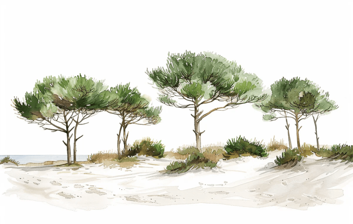 Les Pins de la Plage : Évasion Naturelle - Illulart: Papier peint panoramique