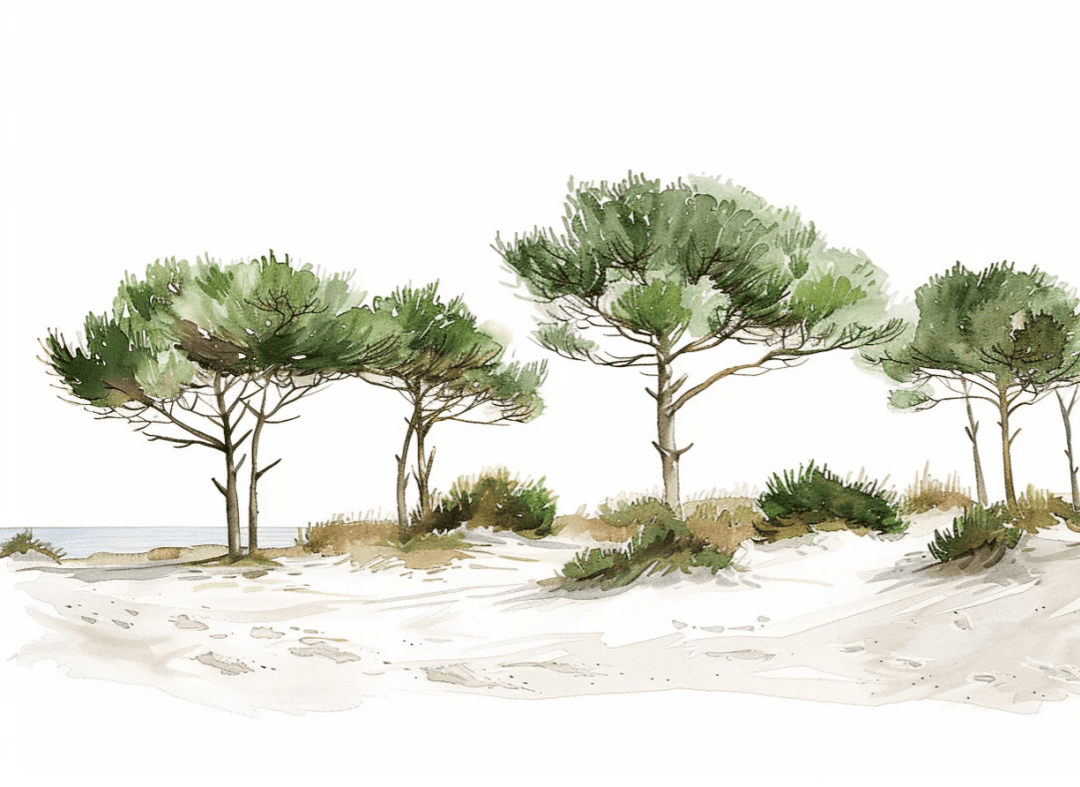 Les Pins de la Plage : Évasion Naturelle - Illulart: Papier peint panoramique