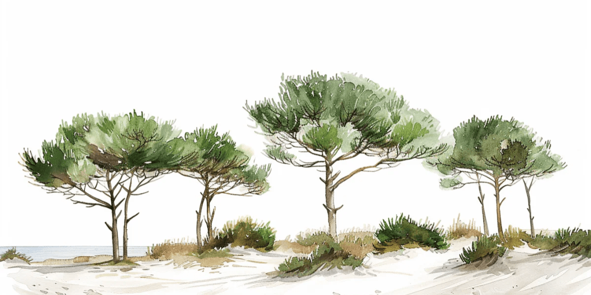 Les Pins de la Plage : Évasion Naturelle - Illulart: Papier peint panoramique