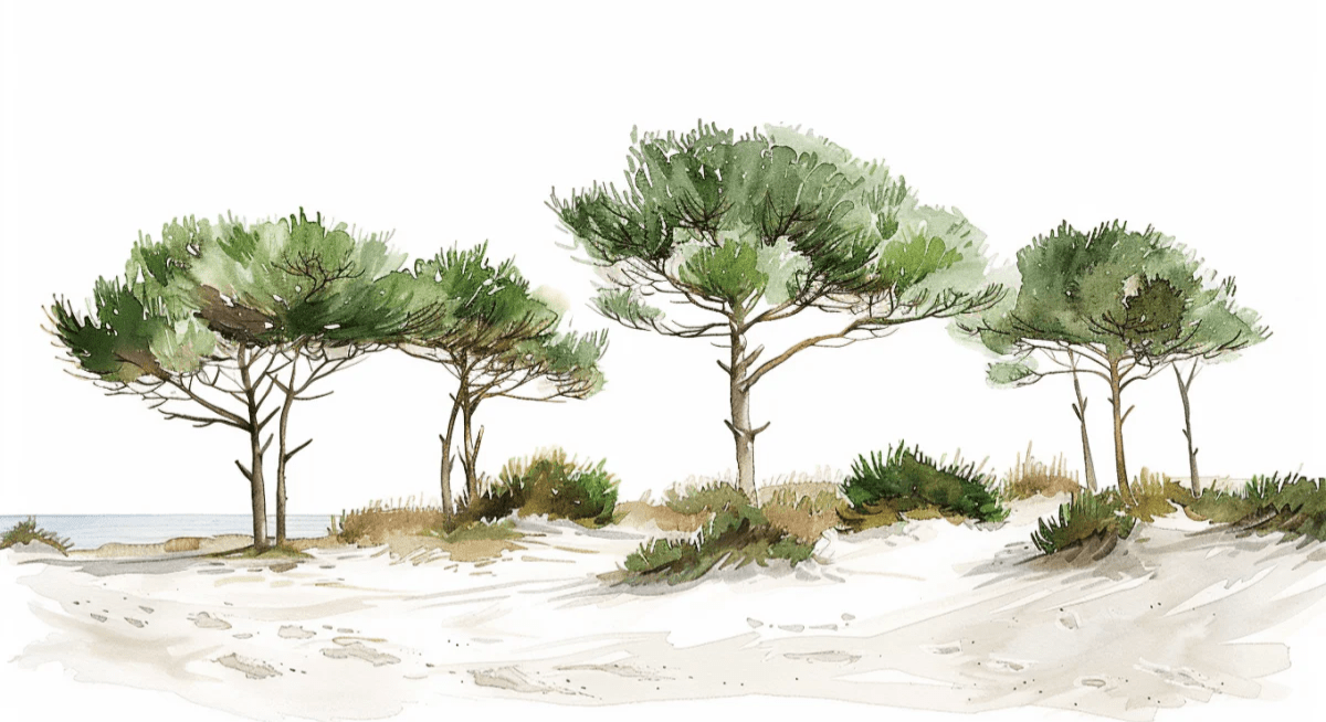 Les Pins de la Plage : Évasion Naturelle - Illulart: Papier peint panoramique