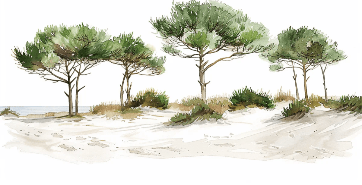 Les Pins de la Plage : Évasion Naturelle - Illulart: Papier peint panoramique