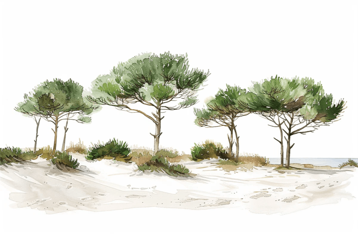 Les Pins de la Plage : Évasion Naturelle - Illulart: Papier peint panoramique