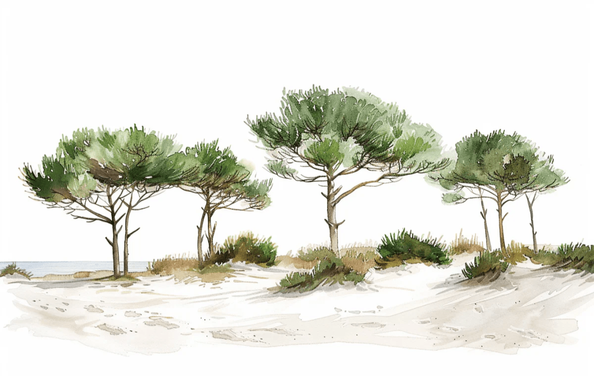 Les Pins de la Plage : Évasion Naturelle - Illulart: Papier peint panoramique