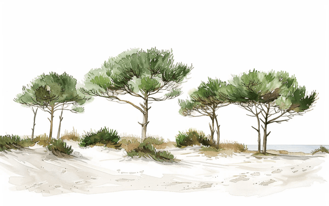 Les Pins de la Plage : Évasion Naturelle - Illulart: Papier peint panoramique