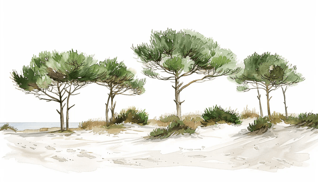 Les Pins de la Plage : Évasion Naturelle - Illulart: Papier peint panoramique