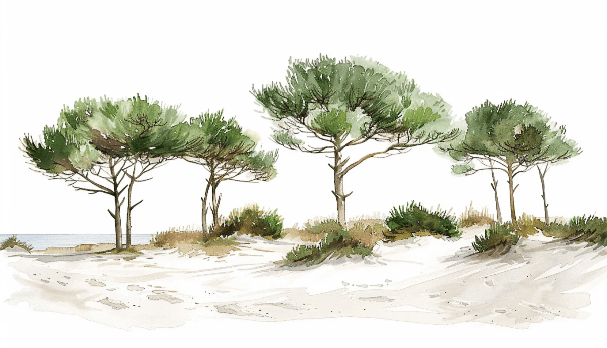 Les Pins de la Plage : Évasion Naturelle - Illulart: Papier peint panoramique