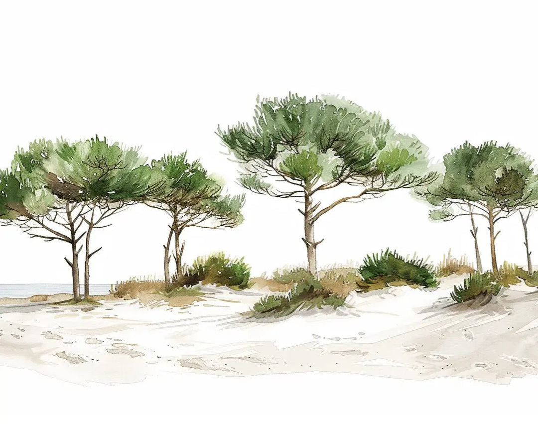 Les Pins de la Plage : Évasion Naturelle - Illulart: Papier peint panoramique