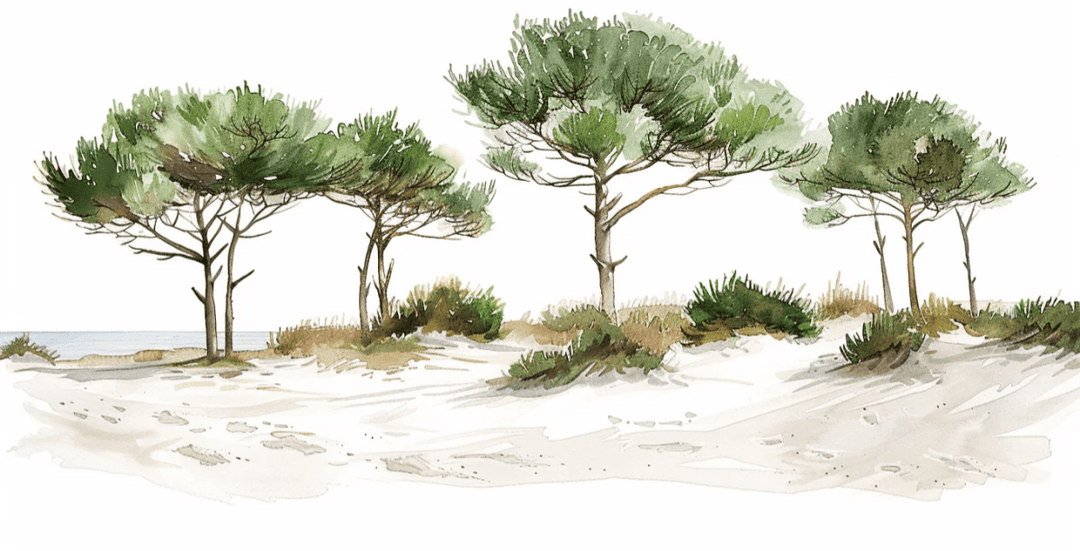 Les Pins de la Plage : Évasion Naturelle - Illulart: Papier peint panoramique