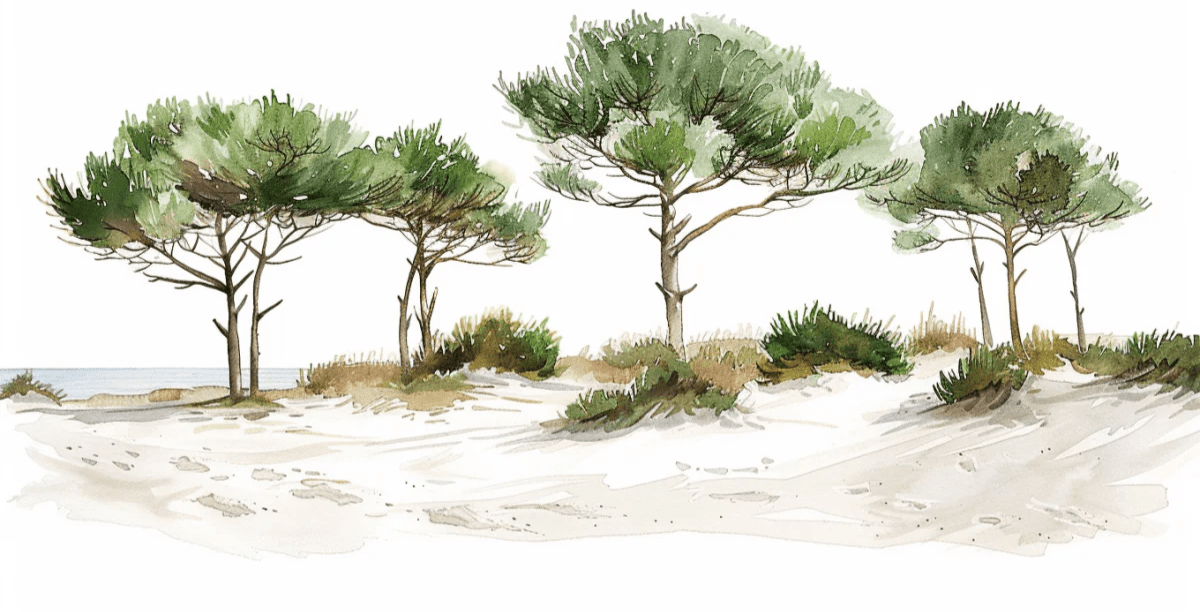 Les Pins de la Plage : Évasion Naturelle - Illulart: Papier peint panoramique